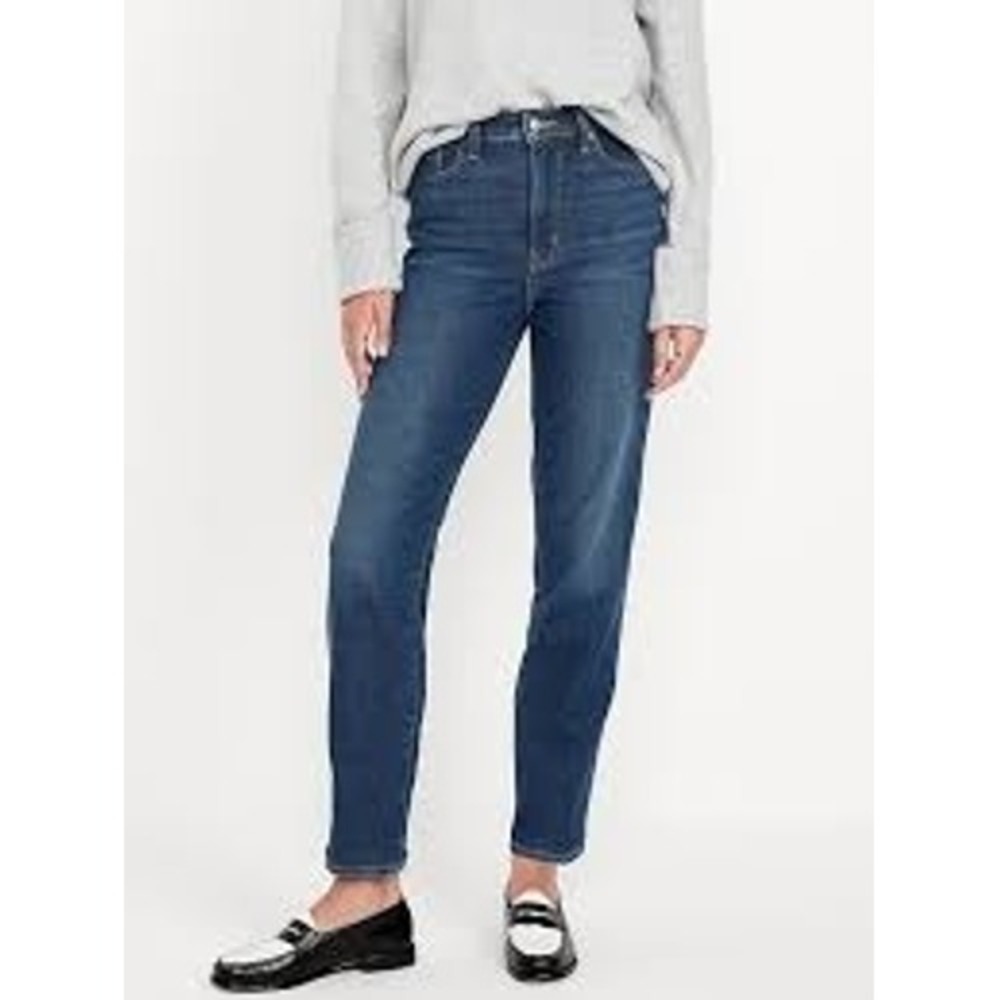Thermal Old Navy OG Straight Jeans High Rise Built-In Warm Medium Wash Denim 10